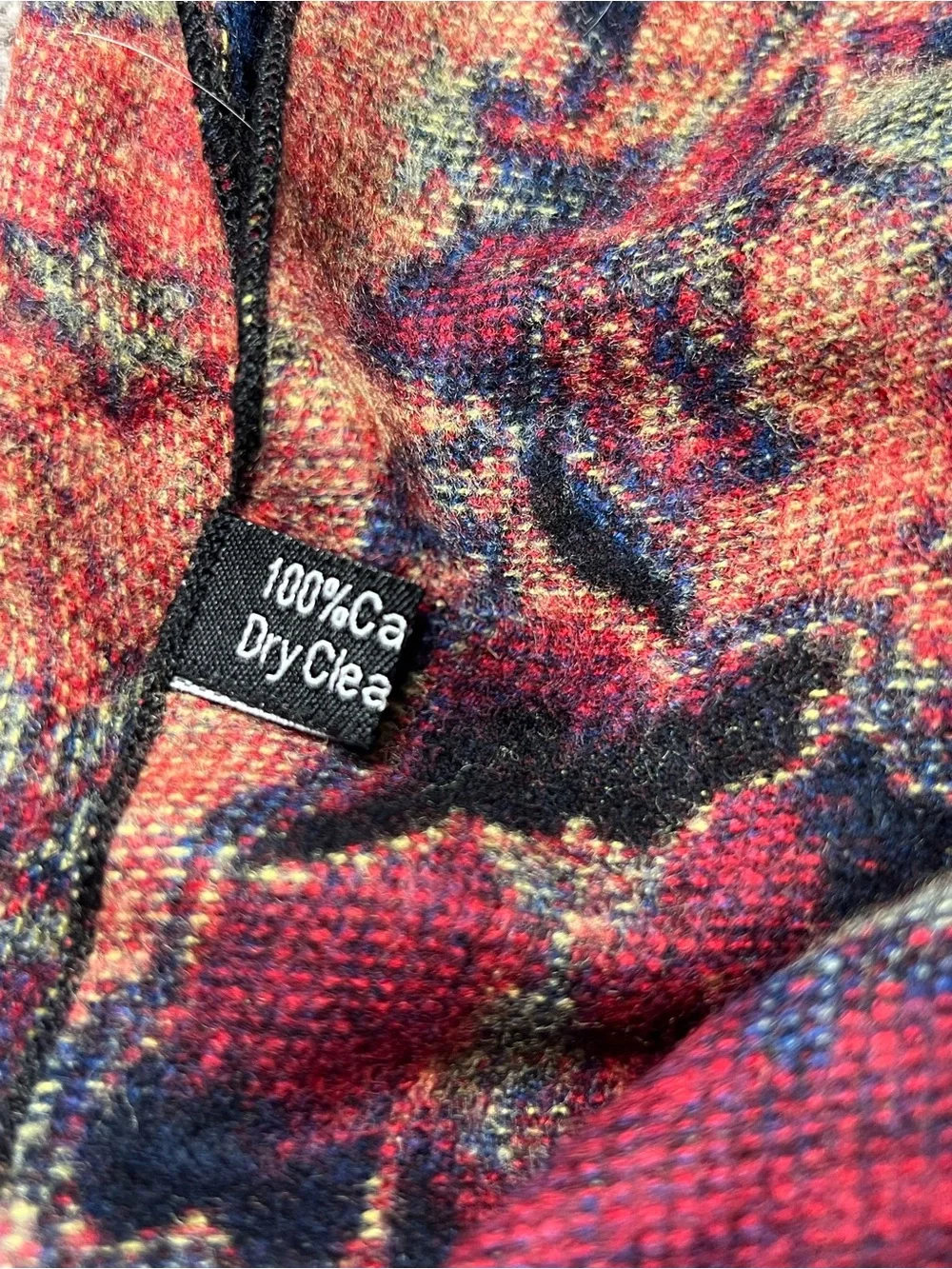 100% Cashmere Paisley Witchy Shawl Cape Wrap